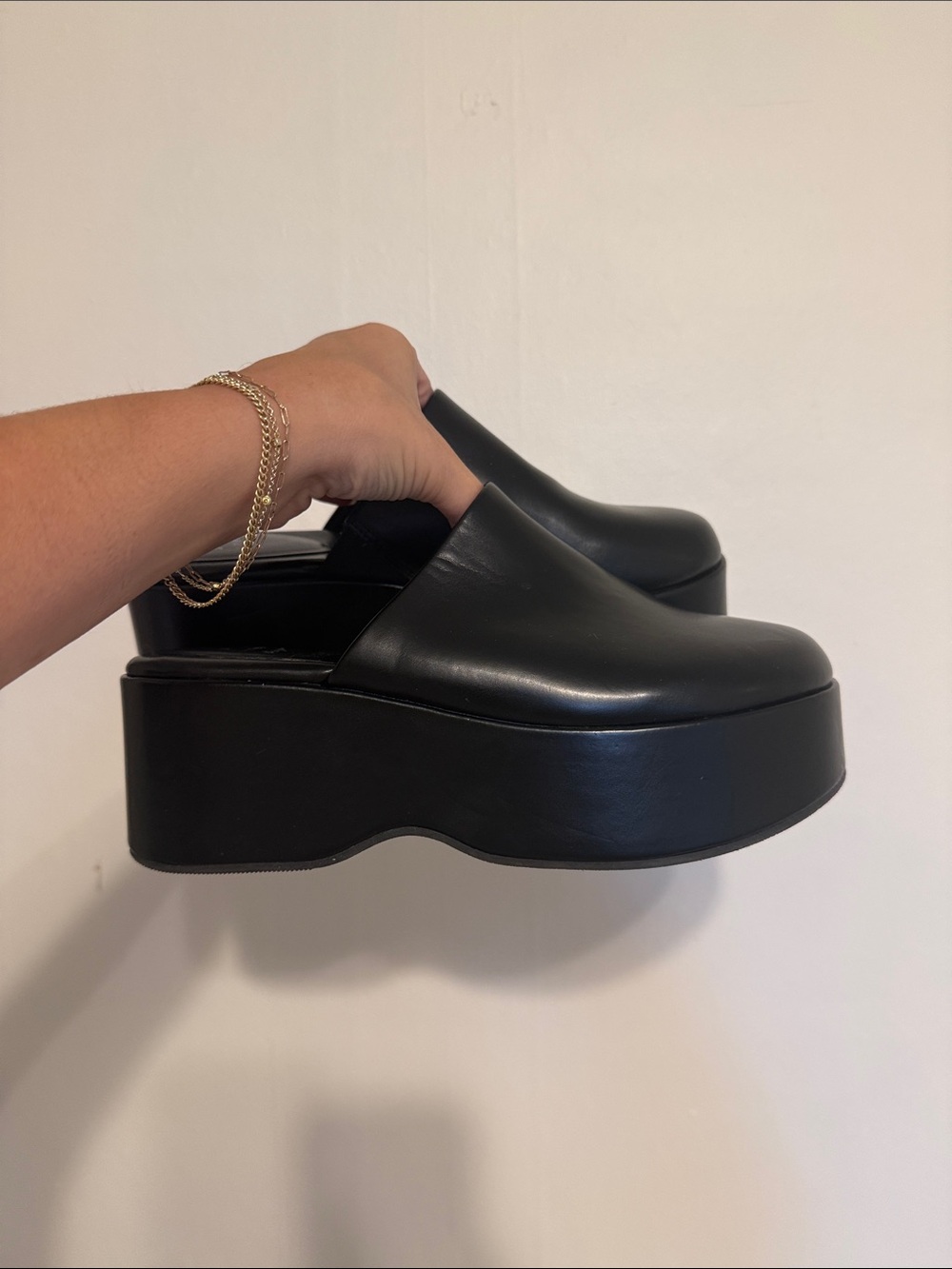 Target Black Platform Slip-On Mules